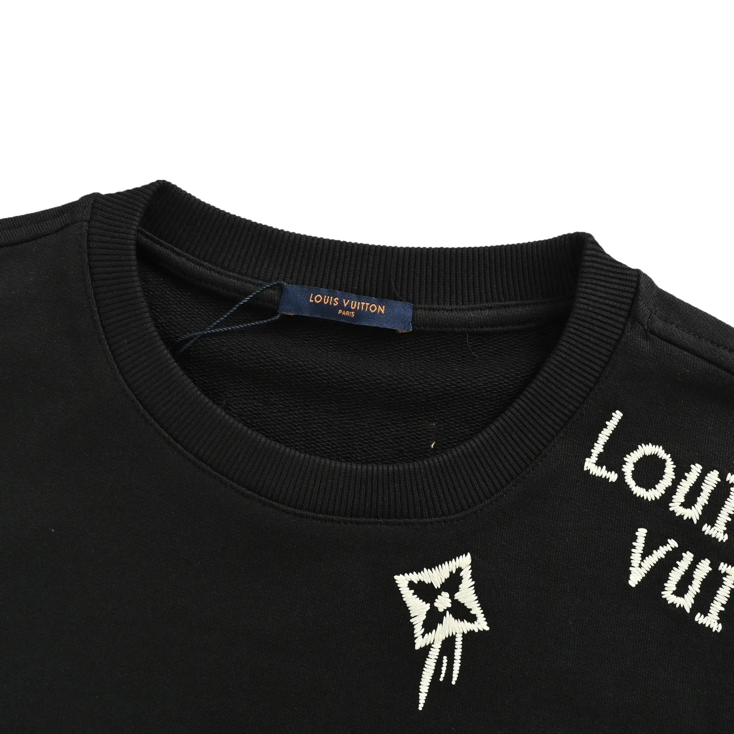 Louis Vuitton/Louis Vuitton 25Fw tassel presbyopic letter embroidered round neck sweatshirt